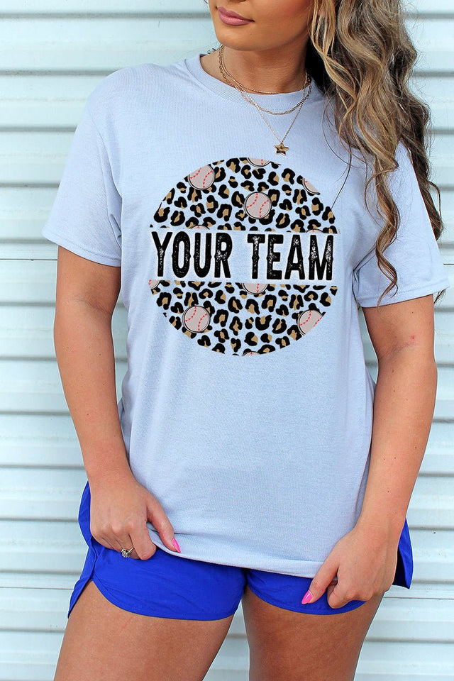 Leopard Baseball Circle Your Team Unisex Blend Tee - Wholesale Accessory Market