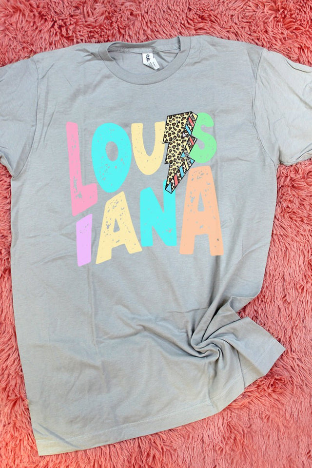 Louisiana Bolt Pastel Unisex Blend Tee - Wholesale Accessory Market