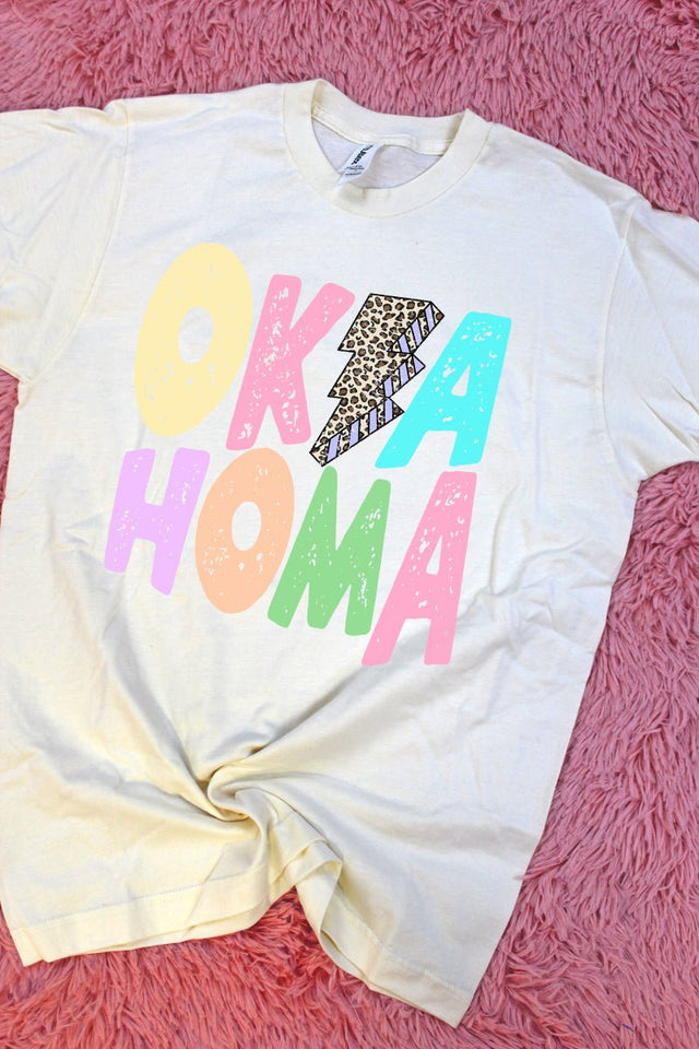 Oklahoma Bolt Pastel Unisex Blend Tee - Wholesale Accessory Market