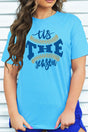 Tis The Season Baseball Royal and Gold Unisex Blend Tee - Wholesale Accessory Market