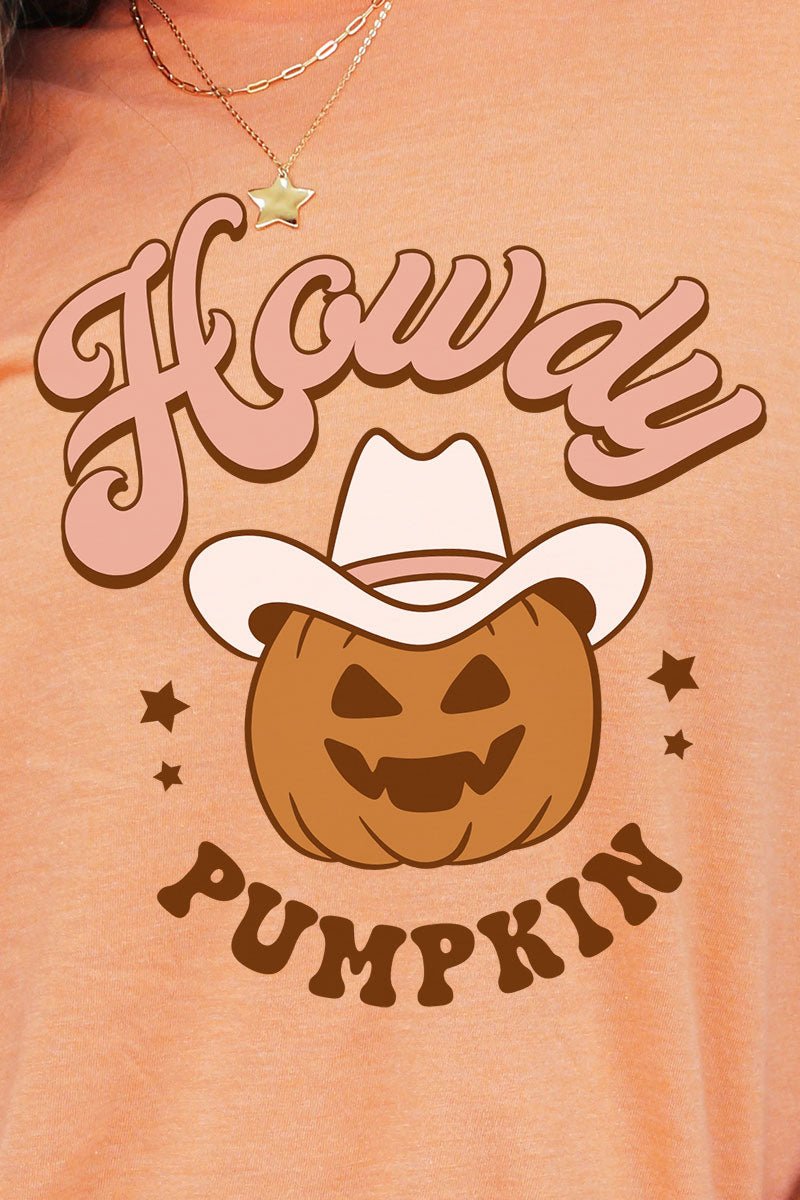 Pumpkin Howdy Cowboy Hat Unisex Blend Tee - Wholesale Accessory Market