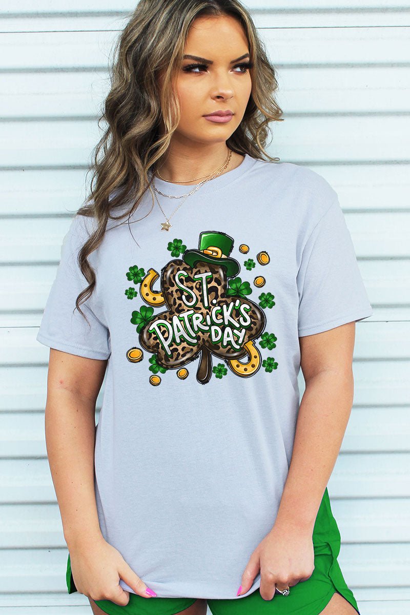 Leopard Shamrock St. Patrick's Day Unisex Blend Tee - Wholesale Accessory Market