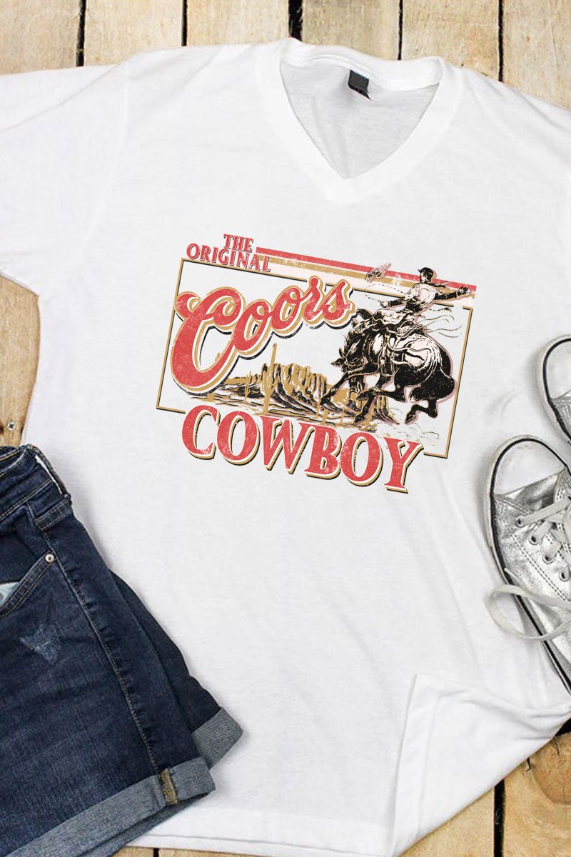 Coors Cowboy Unisex Poly-Rich Blend V-Neck Tee - Wholesale Accessory Market