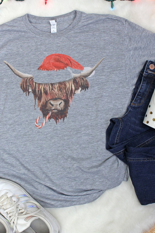 Highland Cow Christmas Unisex Dri-Power Poly Tee - Wholesale Accessory Market