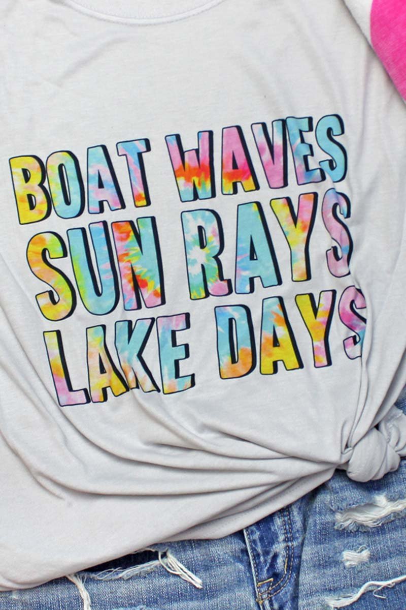 Lake Days Tie Dye Unisex Dri-Power Poly Tee - Wholesale Accessory Market