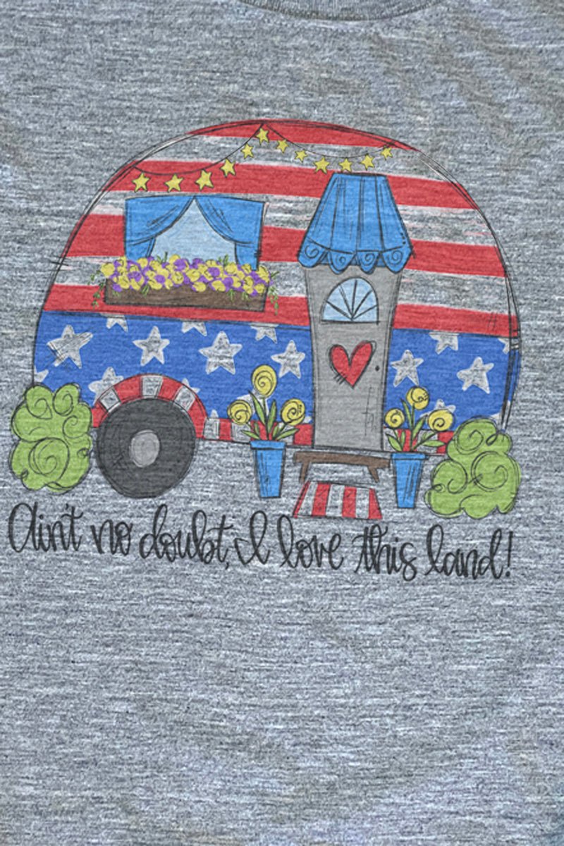 Love This Land Patriotic Camper Unisex Dri-Power Poly Tee - Wholesale Accessory Market