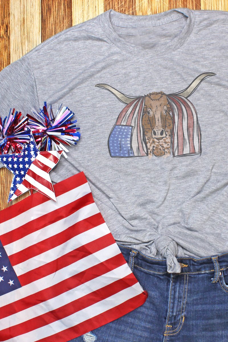 Patriotic Longhorn Unisex Dri-Power Poly Tee - Wholesale Accessory Market