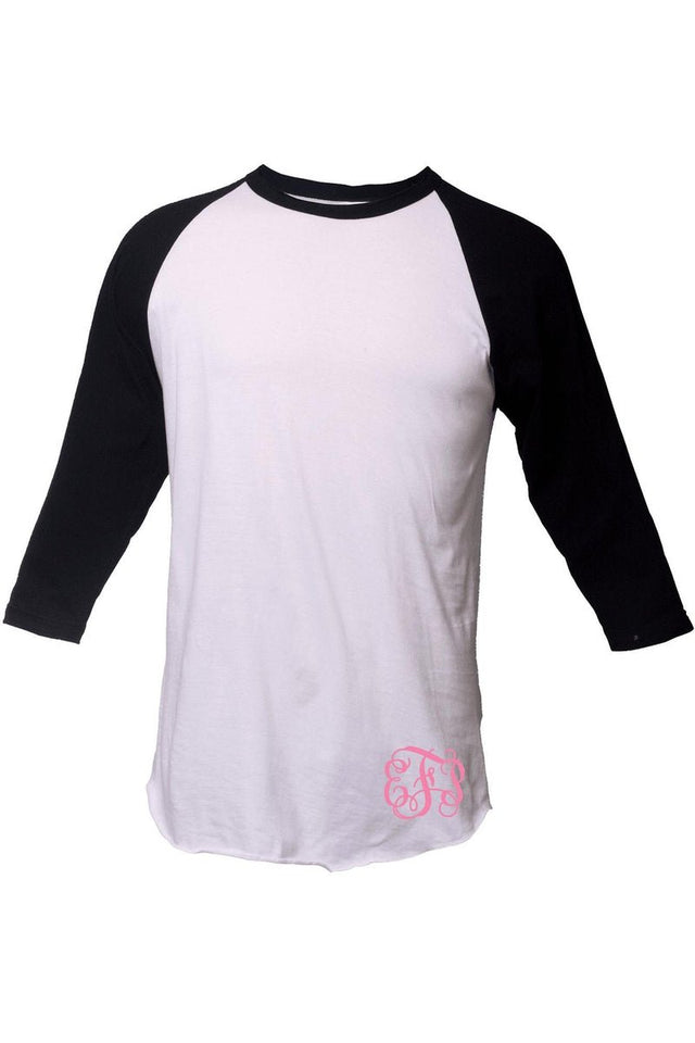 Tultex Unisex Fine Jersey Raglan Tee, White/Black *Personalize It! - Wholesale Accessory Market