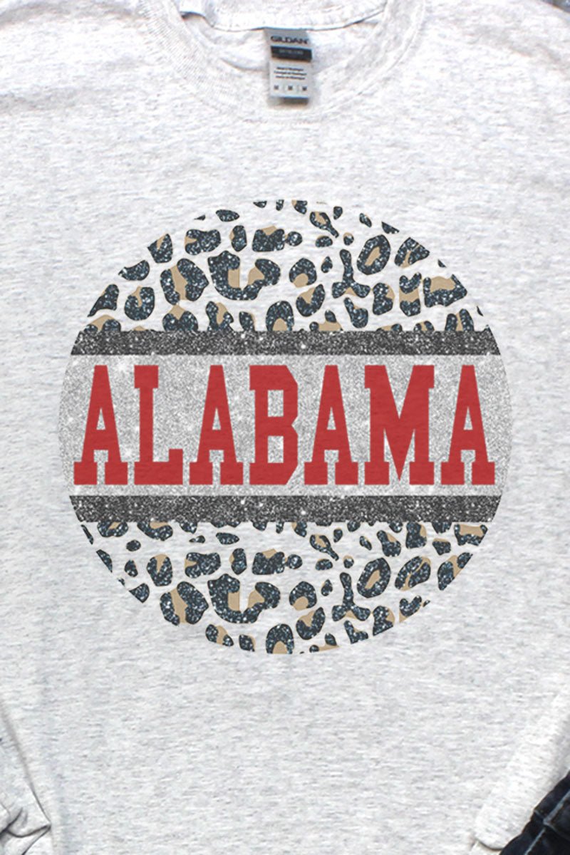 Circle Alabama Leopard Unisex Dri-Power Long-Sleeve 50/50 Tee - Wholesale Accessory Market