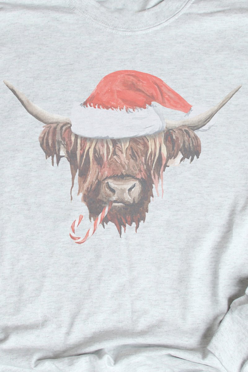 Highland Cow Christmas Unisex Dri-Power Long-Sleeve 50/50 Tee - Wholesale Accessory Market