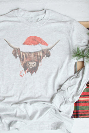 Highland Cow Christmas Unisex Dri-Power Long-Sleeve 50/50 Tee - Wholesale Accessory Market