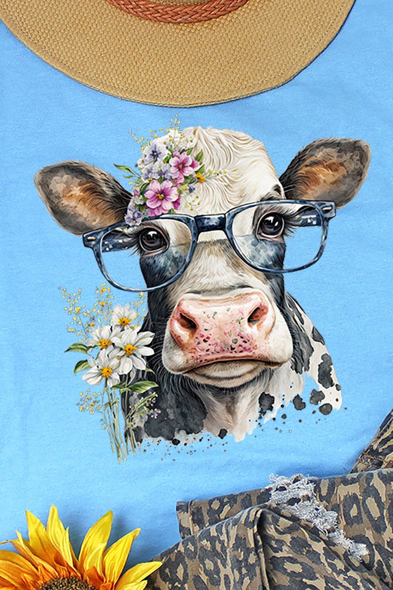 Fancy Glasses Cow Dri-Power 50/50 Tee - Wholesale Accessory Market