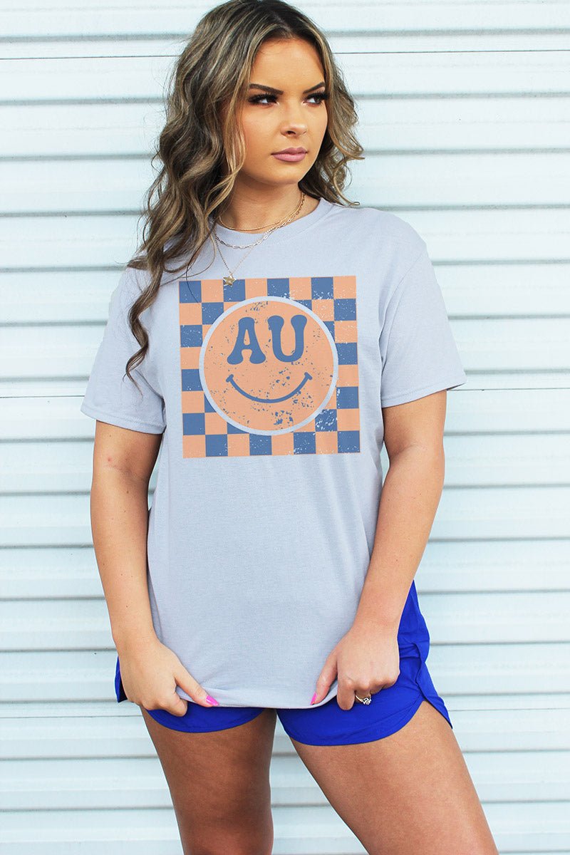 Checkerboard Happy AU Dri-Power 50/50 Tee - Wholesale Accessory Market