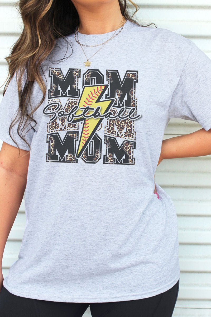 Cheetah Stacked Softball Mom Dri-Power 50/50 Tee - Wholesale Accessory Market