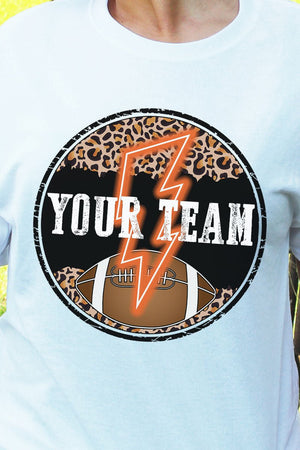 Circle Football Team Name Orange Dri-Power 50/50 Tee - Wholesale Accessory Market