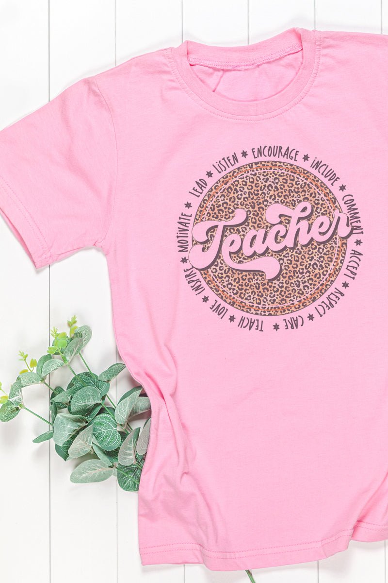 Circle Leopard Teacher Dri-Power 50/50 Tee - Wholesale Accessory Market