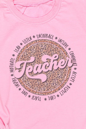 Circle Leopard Teacher Dri-Power 50/50 Tee - Wholesale Accessory Market