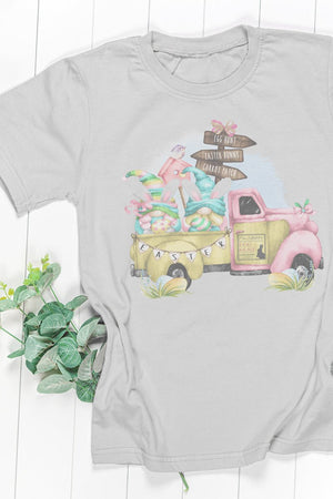 Easter Egg Gnome Truck Unisex Dri-Power 50/50 Tee - Wholesale Accessory Market