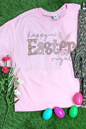 Leopard Happy Easter Y'all Unisex Dri-Power 50/50 Tee - Wholesale Accessory Market