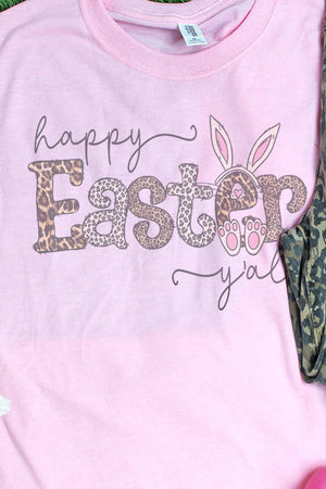 Leopard Happy Easter Y'all Unisex Dri-Power 50/50 Tee - Wholesale Accessory Market