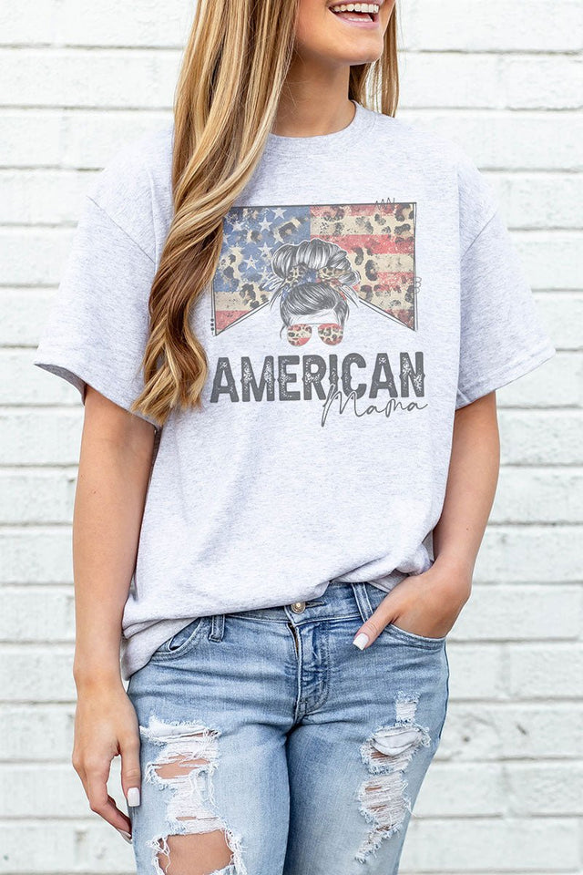 Patriotic American Mama Dri-Power 50/50 Tee - Wholesale Accessory Market