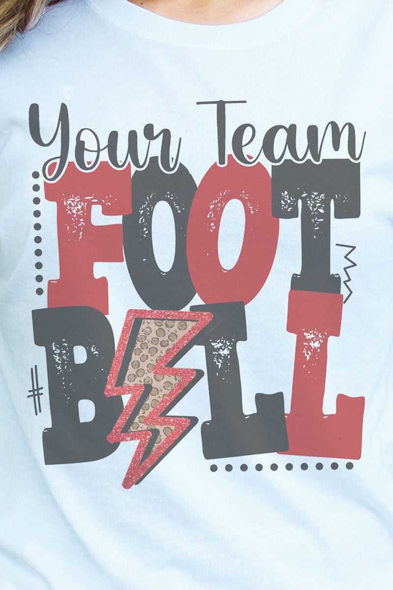 Team Name Football Red & Black Dri-Power 50/50 Tee - Wholesale Accessory Market