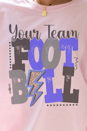 Team Name Football Royal & Black Dri-Power 50/50 Tee - Wholesale Accessory Market