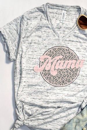 Cheetah Mama Circle Unisex V-Neck Tee - Wholesale Accessory Market