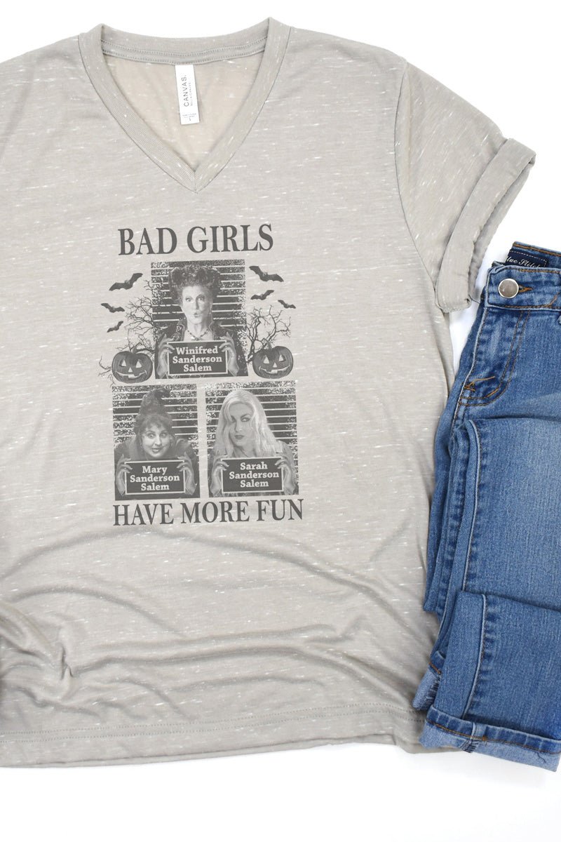 Sanderson Bad Girls Unisex V-Neck Tee - Wholesale Accessory Market