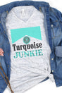 Turquoise Junkie Unisex V-Neck Tee - Wholesale Accessory Market