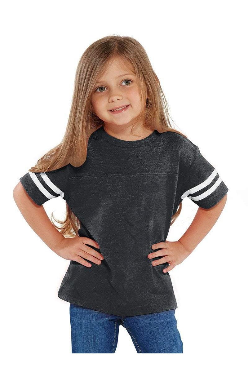 Rabbit Skins Toddler Fine Jersey Varsity Tee, Royal/White *Personalize It - Wholesale Accessory Market