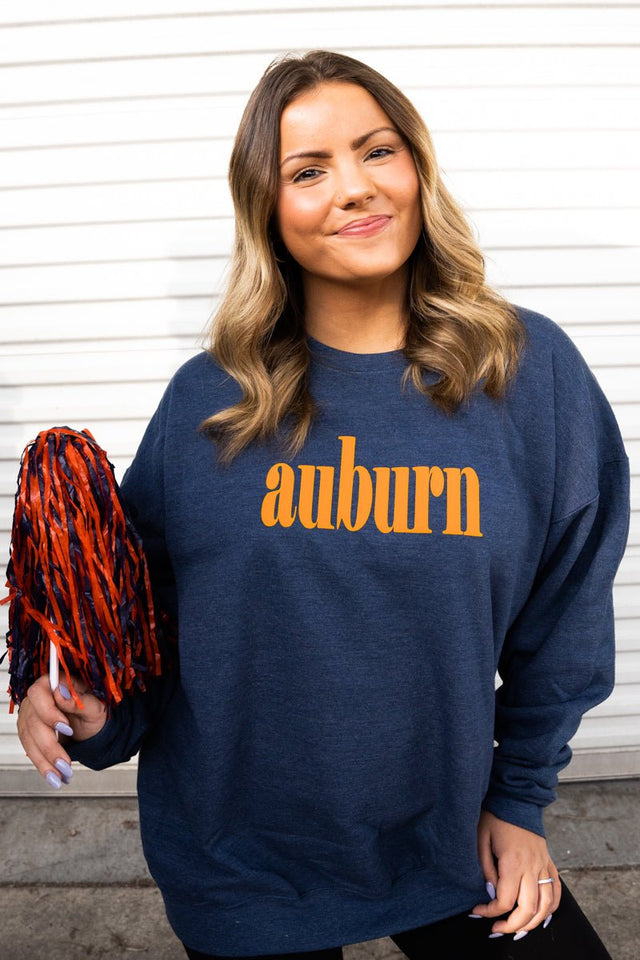 Auburn Puff Vinyl Unisex Fleece Crew - Wholesale Accessory Market