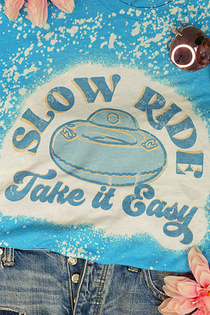 Bleached Slow Ride Summer Tri-Blend Short Sleeve Tee - Wholesale Accessory Market