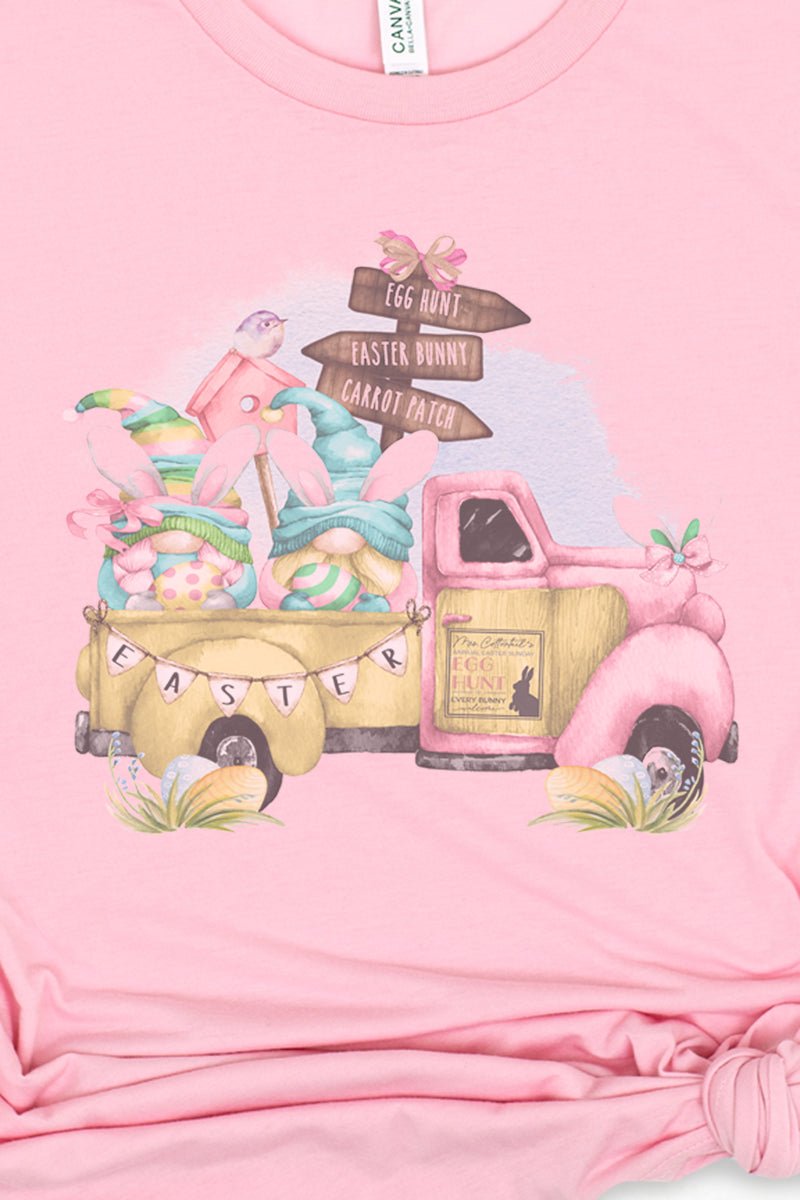 Easter Egg Gnome Truck Tri-Blend Short Sleeve Tee - Wholesale Accessory Market