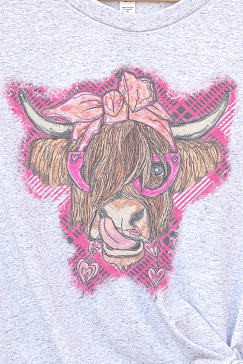 Valentine Cow Tri-Blend Short Sleeve Tee - Wholesale Accessory Market