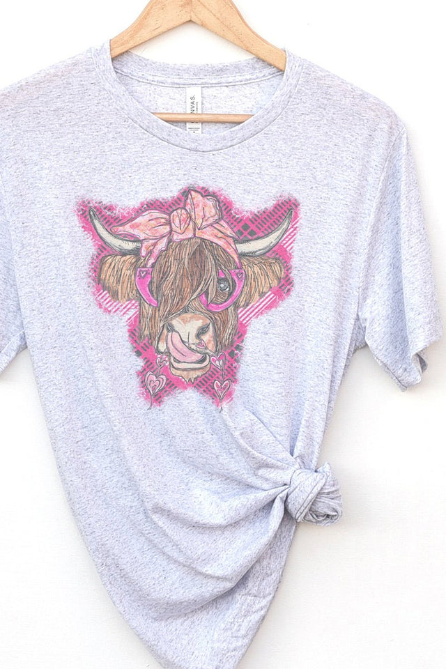 Valentine Cow Tri-Blend Short Sleeve Tee - Wholesale Accessory Market