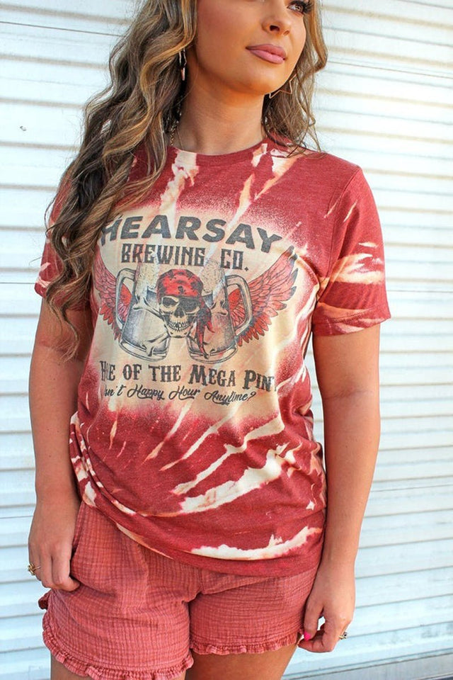 Bleached Hearsay Brewing Co. Tri-Blend Short Sleeve Tee - Wholesale Accessory Market