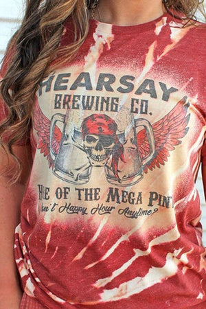 Bleached Hearsay Brewing Co. Tri-Blend Short Sleeve Tee - Wholesale Accessory Market