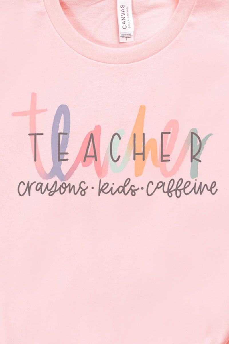 Teacher Crayons Kids Caffeine Tri-Blend Short Sleeve Tee - Wholesale Accessory Market