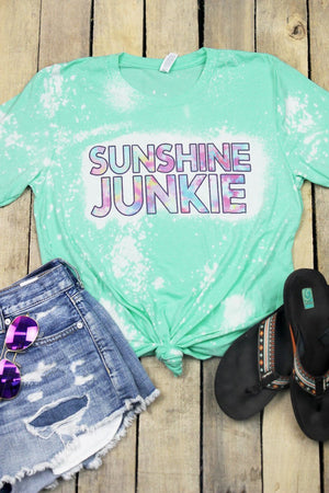 Bleached Sunshine Junkie Tri-Blend Short Sleeve Tee - Wholesale Accessory Market