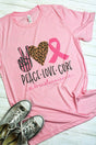 Peace Love Pink Ribbon Tri-Blend Short Sleeve Tee - Wholesale Accessory Market