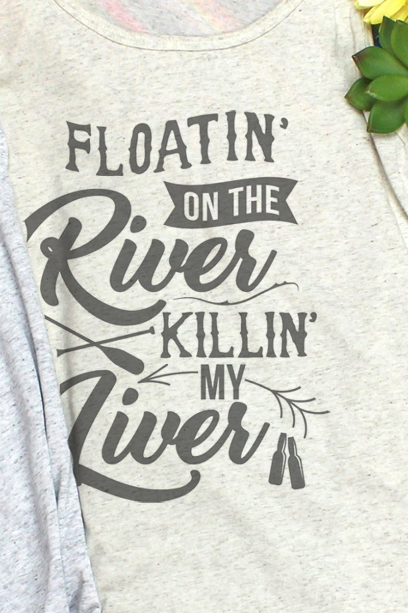 Floatin' On The River Killin' My Liver Unisex Jersey Tank - Wholesale Accessory Market