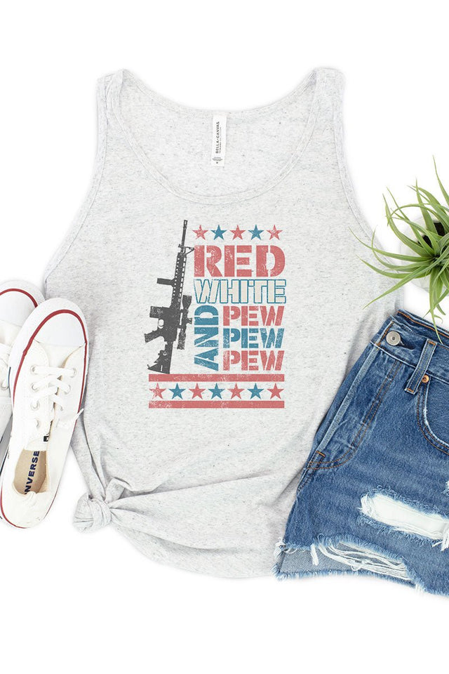 Red White & Pew Unisex Jersey Tank - Wholesale Accessory Market