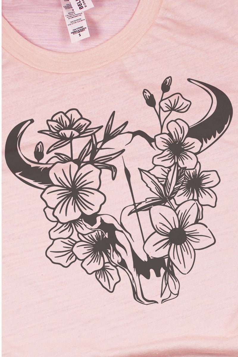 Blossom Steer Short Sleeve Tee - Wholesale Accessory Market