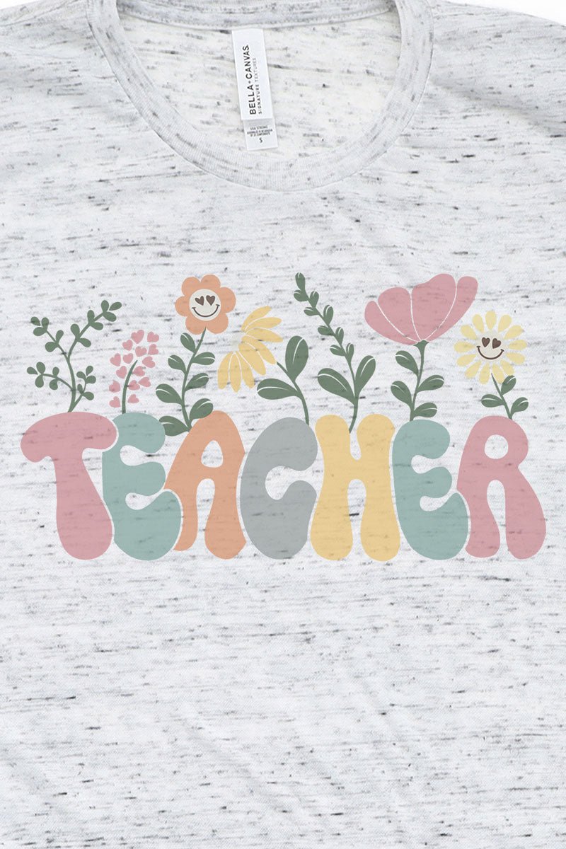 Blossoming Teacher Unisex Short Sleeve Tee - Wholesale Accessory Market