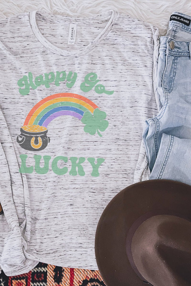 Happy Go Lucky Unisex Short Sleeve Tee - Wholesale Accessory Market