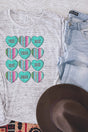 Turquoise Valentine Hearts Unisex Short Sleeve Tee - Wholesale Accessory Market