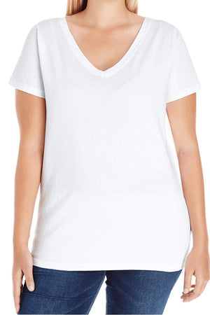 L.A.T. Ladies Curvy V-Neck Tee - Wholesale Accessory Market