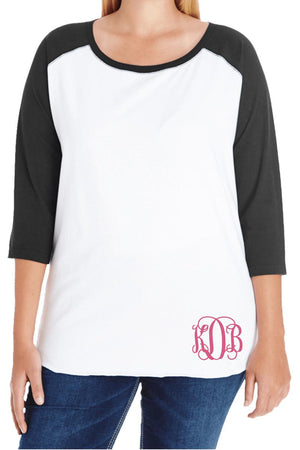 L.A.T. Ladies Curvy Baseball Tee *Personalize It - Wholesale Accessory Market