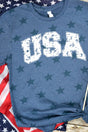 Distressed USA Unisex Five Star Tee - Wholesale Accessory Market